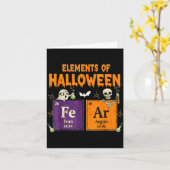 Elements Of Halloween Fear Periodically Halloween  Kaart (Gele Bloem)