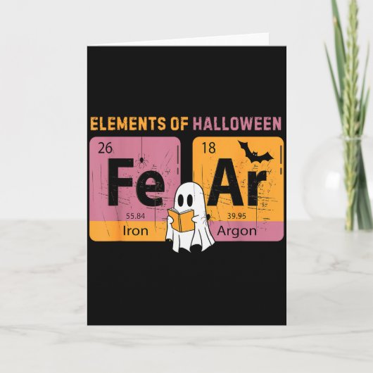 Elements Of Halloween Fear Periodically Halloween Kaart (Voorkant)