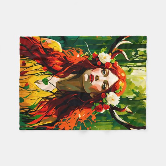 Elen of the Ways Fleece Deken (Voorkant (Horizontaal))