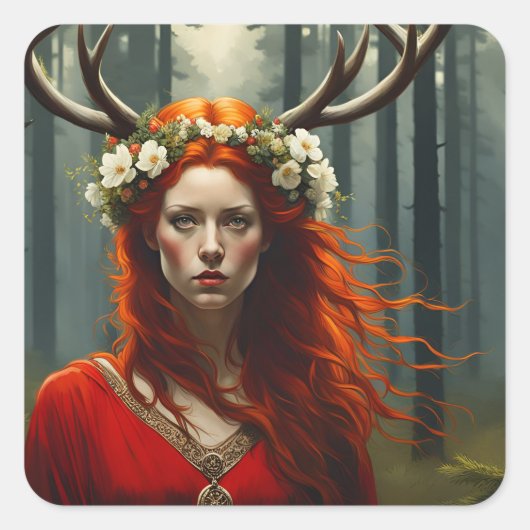 Elen of the Ways Vierkante Sticker (Voorkant)