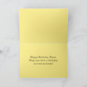 Elena Happy Birthday Yellow Rose With Honeybees Kaart (Binnen)