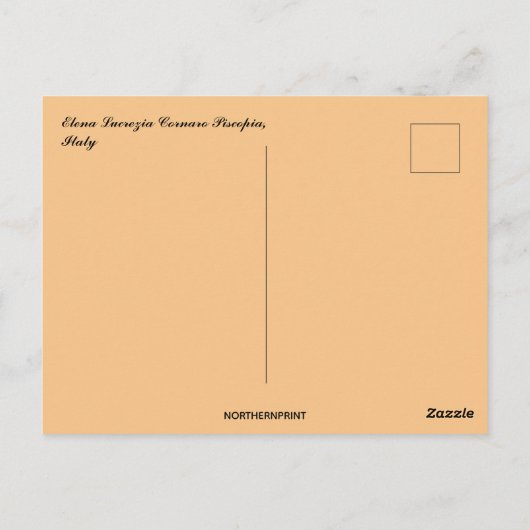 Elena Lucrezia Cornaro Piscopia Italië Briefkaart (Achterkant)