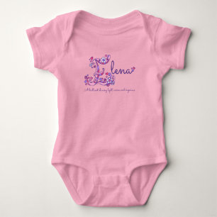 Elena meisjes naam en betekenis roze kunst baby gr romper