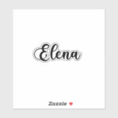 Elena Naam - Handgeschreven kalligrafie Sticker (Vel)