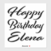Elena Name Vorname black Sticker Geburtstag (Vel)