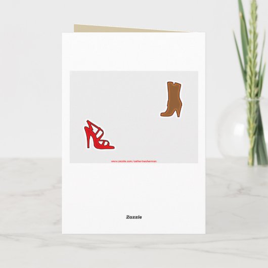 Elena Shoes Happy Birthday Card Kaart (Achterkant)