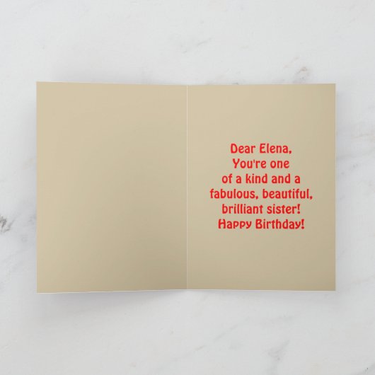 Elena Shoes Happy Birthday Card Kaart (Binnen)