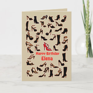 Elena Shoes Happy Birthday Card Kaart