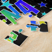 "ELENA" voornaam, geun "HAPPY BIRTHDAY" Legpuzzel (Zijkant)