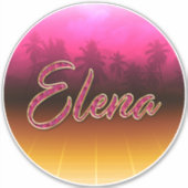 Elena Vorname Name golden pink Aufkleber Sticker (Voorkant)