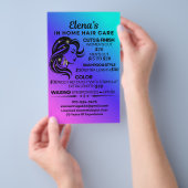 Elena's haarverzorging thuis flyer (Hand)