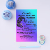 Elena's in home hair care flyer (Enkel)