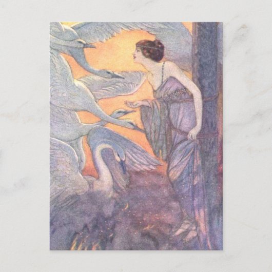 Elenore Abbott de Zes Zwanen Briefkaart (Voorkant)