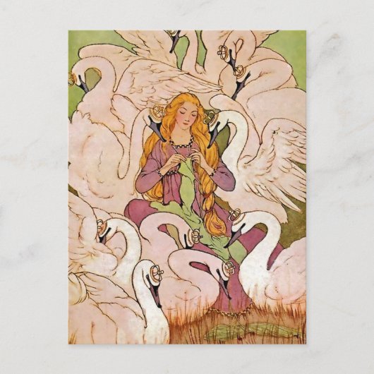 Elenore Abbott Het Wilde Zwanen Briefkaart (Voorkant)