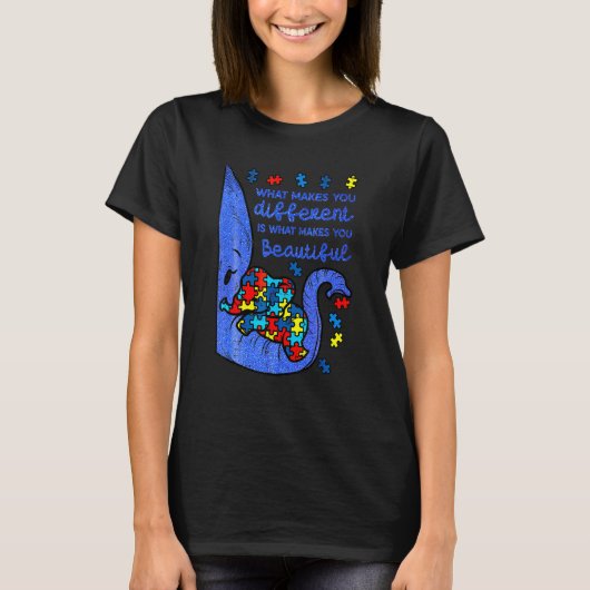 Eleph Ant What Makes You Different Autism Awarenes T-shirt (Voorkant)