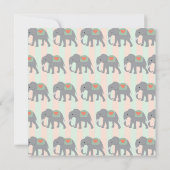 Elephans Coral Peach Mint Green Striped Kaart (Achterkant)