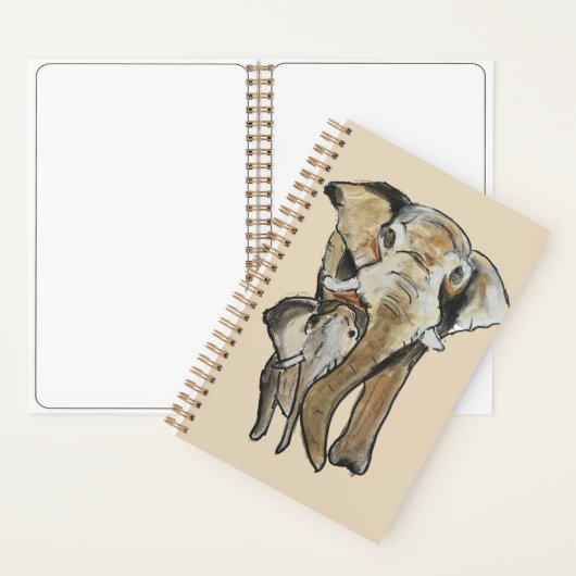 Elephant 001-Cream Journal beroemd gemaakt door Mo Notitieboek (Binnen)