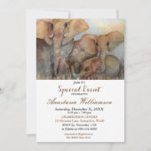 ELEPHANT 10e BIRTHDAY PARTIJ INVITATIE Kaart (Voorkant)