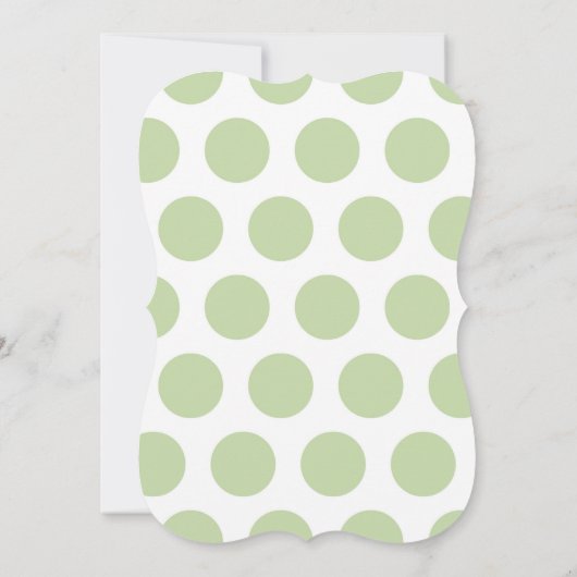 Elephant 1e verjaardag Uitnodiging Groene Polka Do (Achterkant)