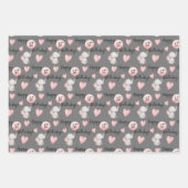 Elephant 1st Birthday Wrapping Paper Sheets (Voorkant 2)