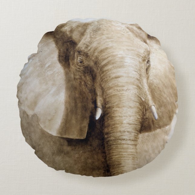 Elephant 2004 rond kussen (Voorkant)
