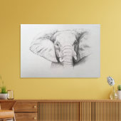 Elephant 2011 canvas afdruk (Insitu (Woonkamer))