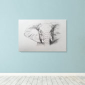 Elephant 2011 canvas afdruk (Insitu (Houten vloer))