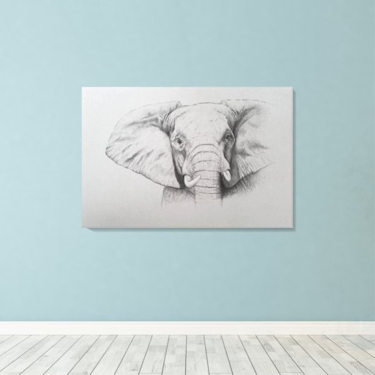 Elephant 2011 canvas afdruk (Insitu (Houten vloer))