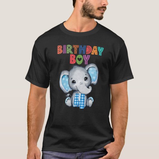 Elephant 4e verjaardag Jongen 4 jaar oud Théleph T-shirt (Voorkant)