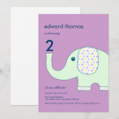 Elephant 5x7 Birthday-uitnodigingen Kaart (Voorkant / Achterkant)