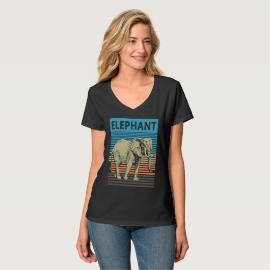Elephant 70s sunset Elephant T-shirt (Voorkant volledig)