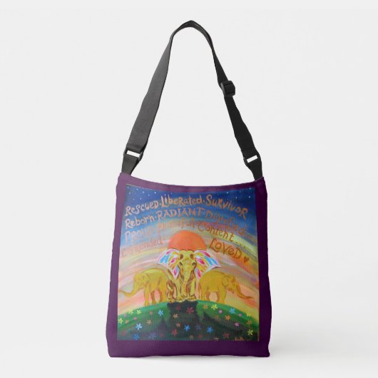 Elephant-activist 2 zijdelingse ontwerp-kruislings crossbody tas (Voorkant)