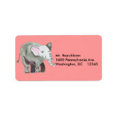 Elephant Address Sticker (Voorkant)
