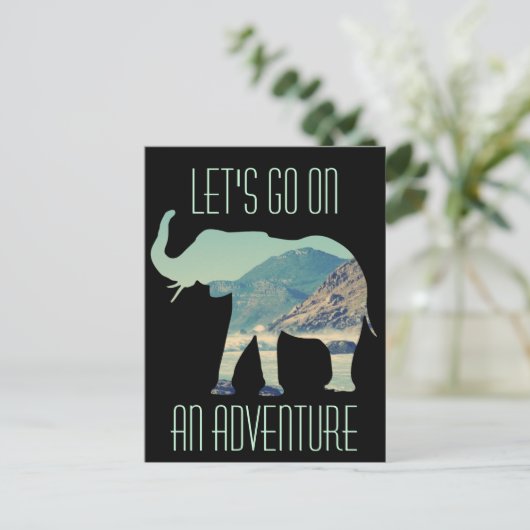 Elephant Adventure Briefkaart (Staand voorkant)
