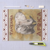 Elephant Africa Travel Poster Tissuepapier (Craft)