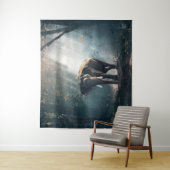 Elephant African Safari Forest Tapestry Wandkleed (In situ)
