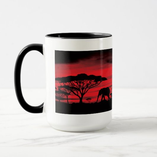 Elephant African Sunset Mok (Links)