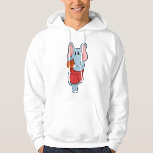 Elephant als Basketball player met Basketball Hoodie (Voorkant)