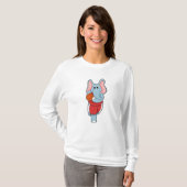Elephant als Basketball player met Basketball T-shirt (Voorkant volledig)