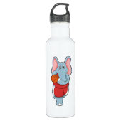 Elephant als Basketball player met Basketball Waterfles (Voorkant)
