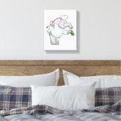 Elephant als Chef met zoutschudder Canvas Afdruk (Insitu (Slaapkamer))