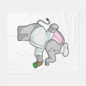 Elephant als Chef met zoutschudder Fleece Deken (Voorkant (Horizontaal))