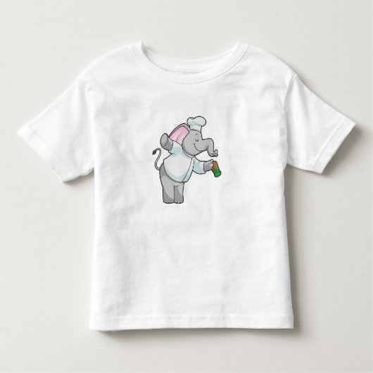 Elephant als Chef met zoutschudder Kinder Shirts (Voorkant)