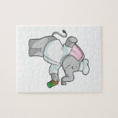 Elephant als Chef met zoutschudder Legpuzzel (Horizontaal)