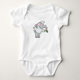 Elephant als Chef met zoutschudder Romper