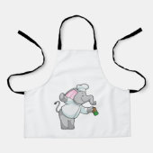 Elephant als Chef met zoutschudder Schort (Voorkant)