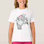 Elephant als Chef met zoutschudder T-shirt (Voorkant)