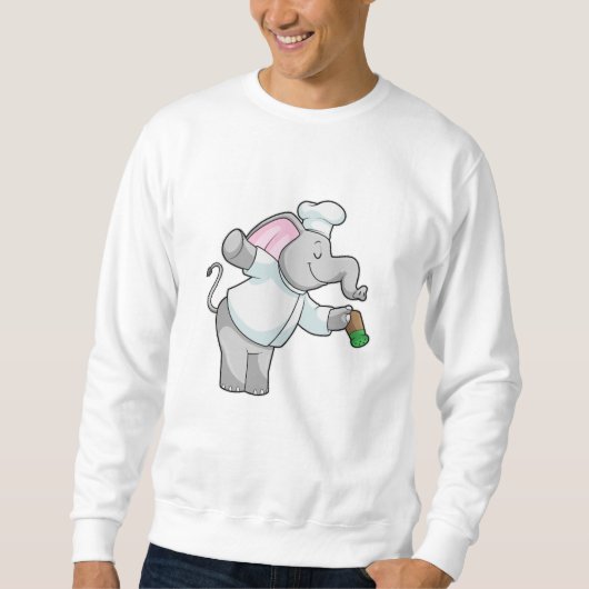 Elephant als Chef met zoutschudder Trui (Voorkant)
