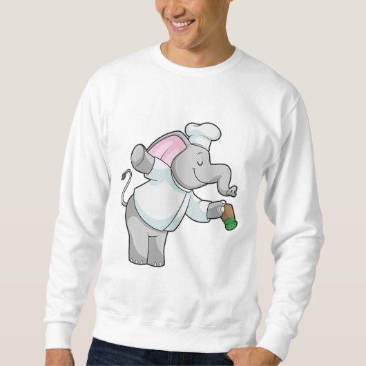 Elephant als Chef met zoutschudder Trui (Voorkant)