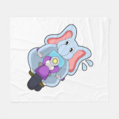 Elephant als fietser met motorfiets.PNG Fleece Deken (Voorkant (Horizontaal))